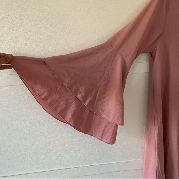 Mary & Mabel vneck bell sleeve slip over fully lined dress size small - Picture 8 of 9